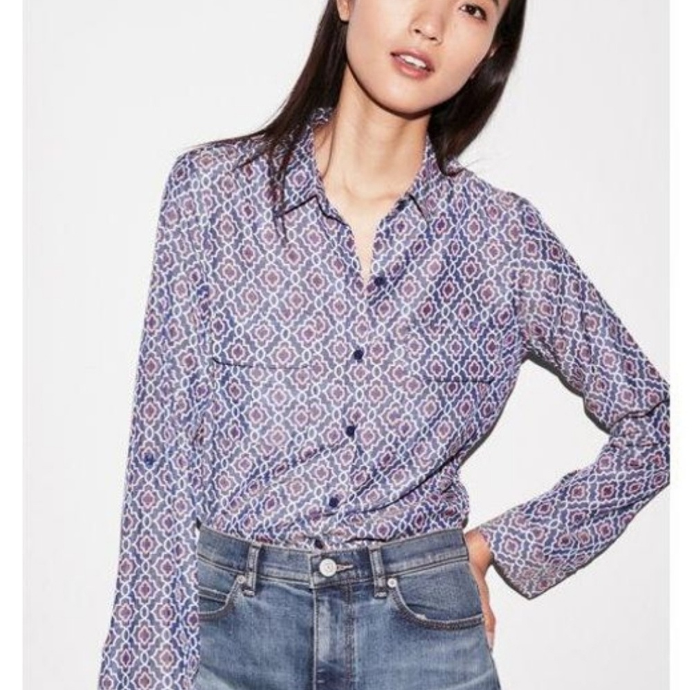 Express Geometric Print Shirt, Size S